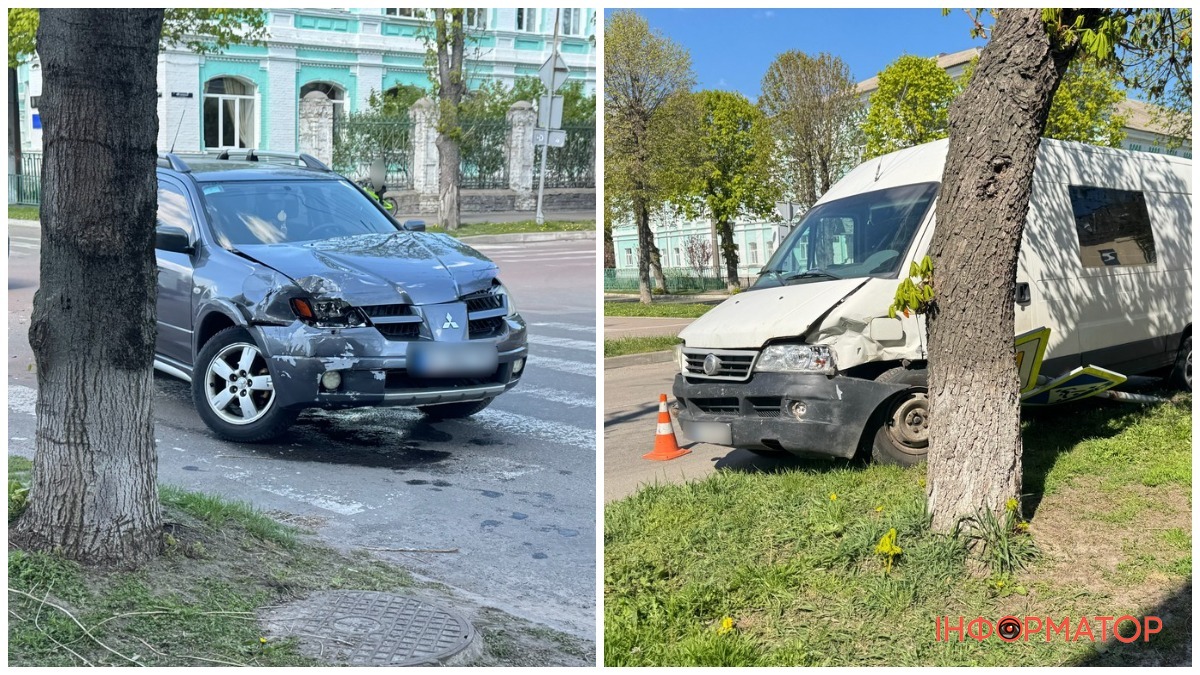 Аварія у Переяславі: на перехресті зіткнулися Fiat та Mitsubishi