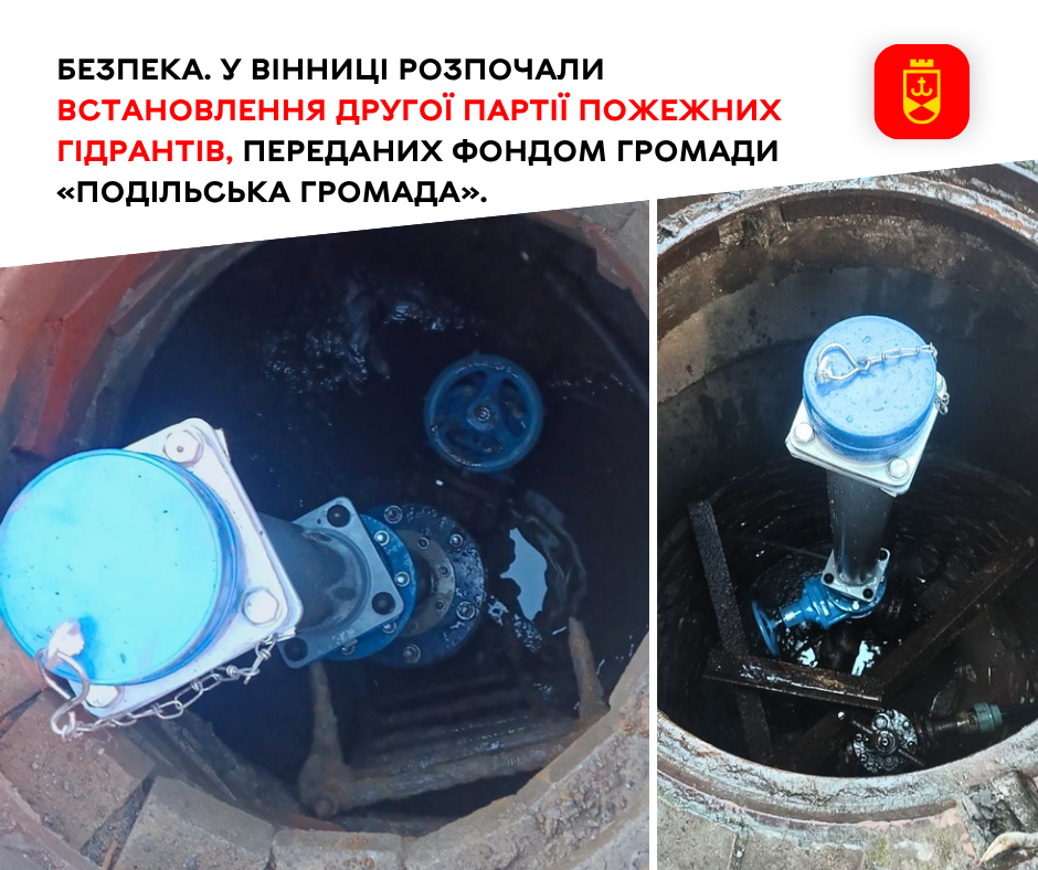 Безпека. У Вінниці розпочали встановлення другої партії пожежних гідрантів, переданих …