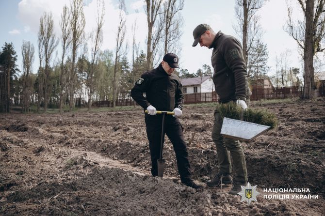 Бійці стрілецького батальйону «Чорна ласка» висадили ліс на Черкащині