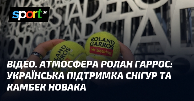 ВІДЕО. Атмосфера Ролан Гаррос: українська підтримка Снігур та камбек Новака
