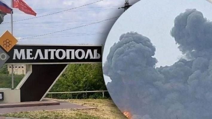 Величезний гриб і заграва над Мелітополем: під час нічної атаки …