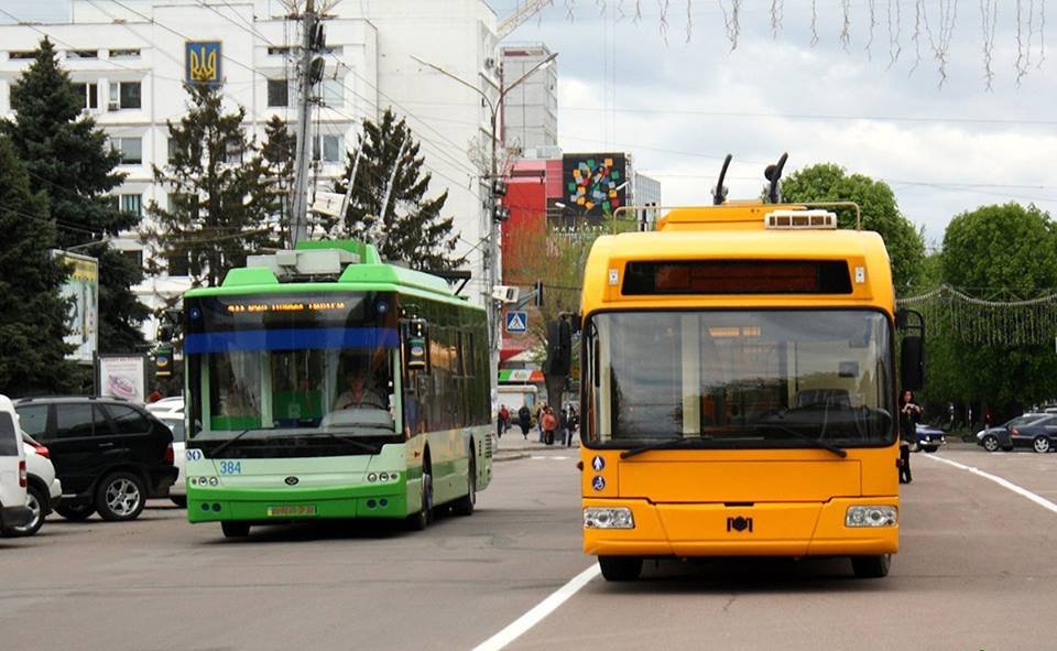 Вихідними тролейбуси в Черкасах їздитимуть за зміненим маршрутом