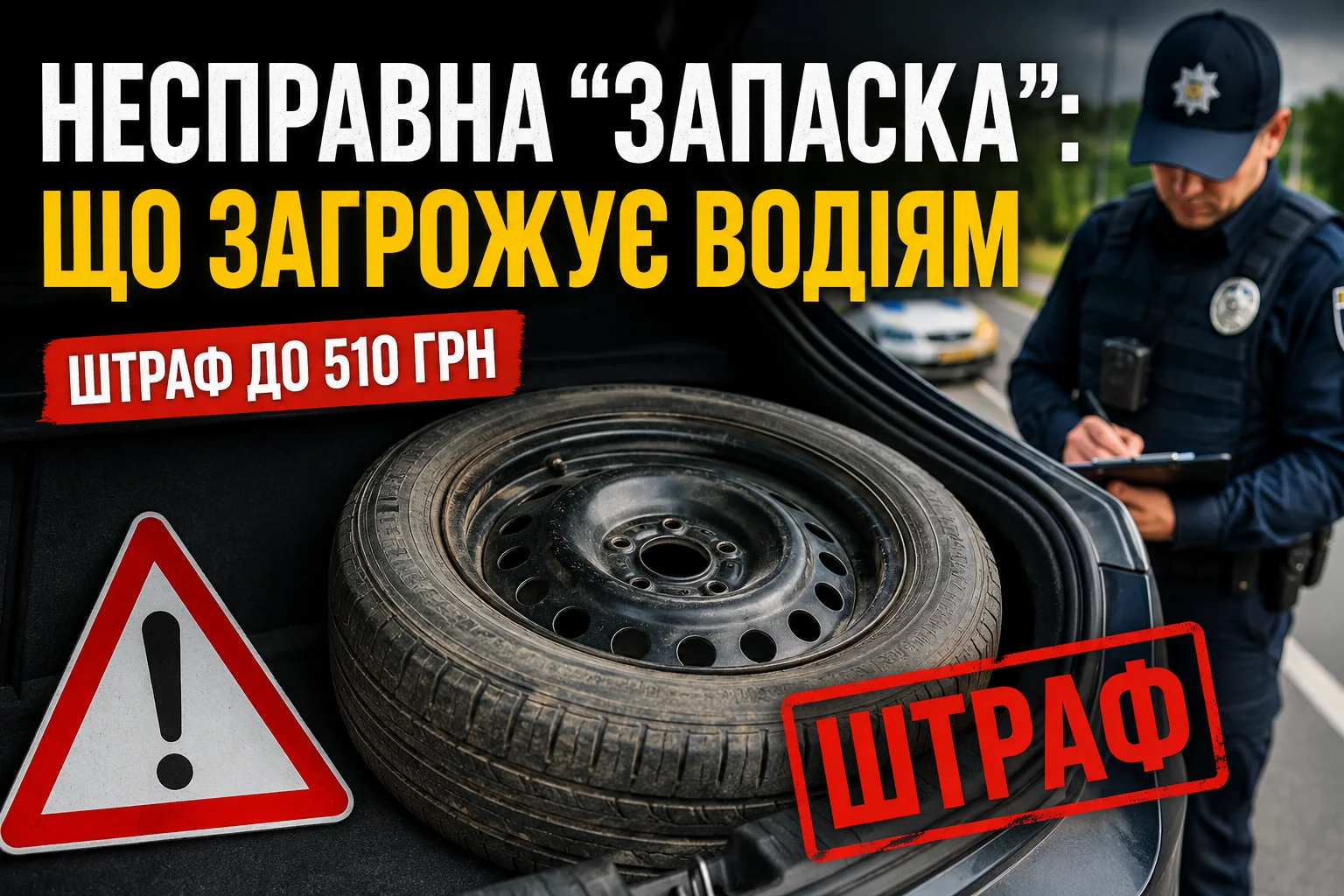 Водіям пригрозили штрафами через “запаску”: що варто перевірити вже зараз