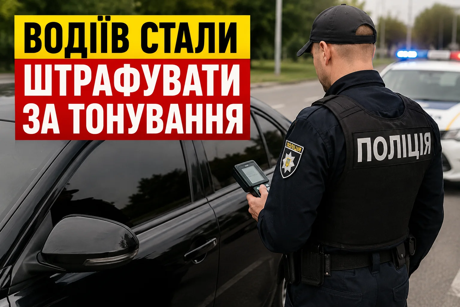 Водіїв стали штрафувати за тонування