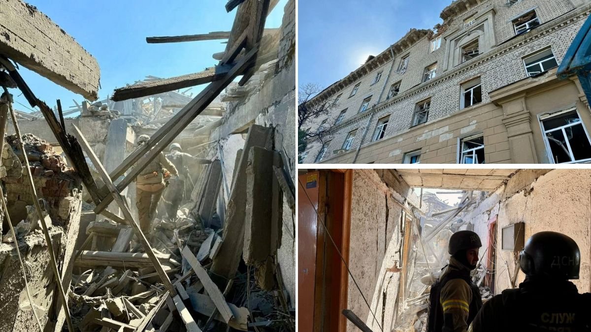 Ворог вдарив по житловому кварталу Дніпра: сильно пошкоджений гуртожиток, людей …