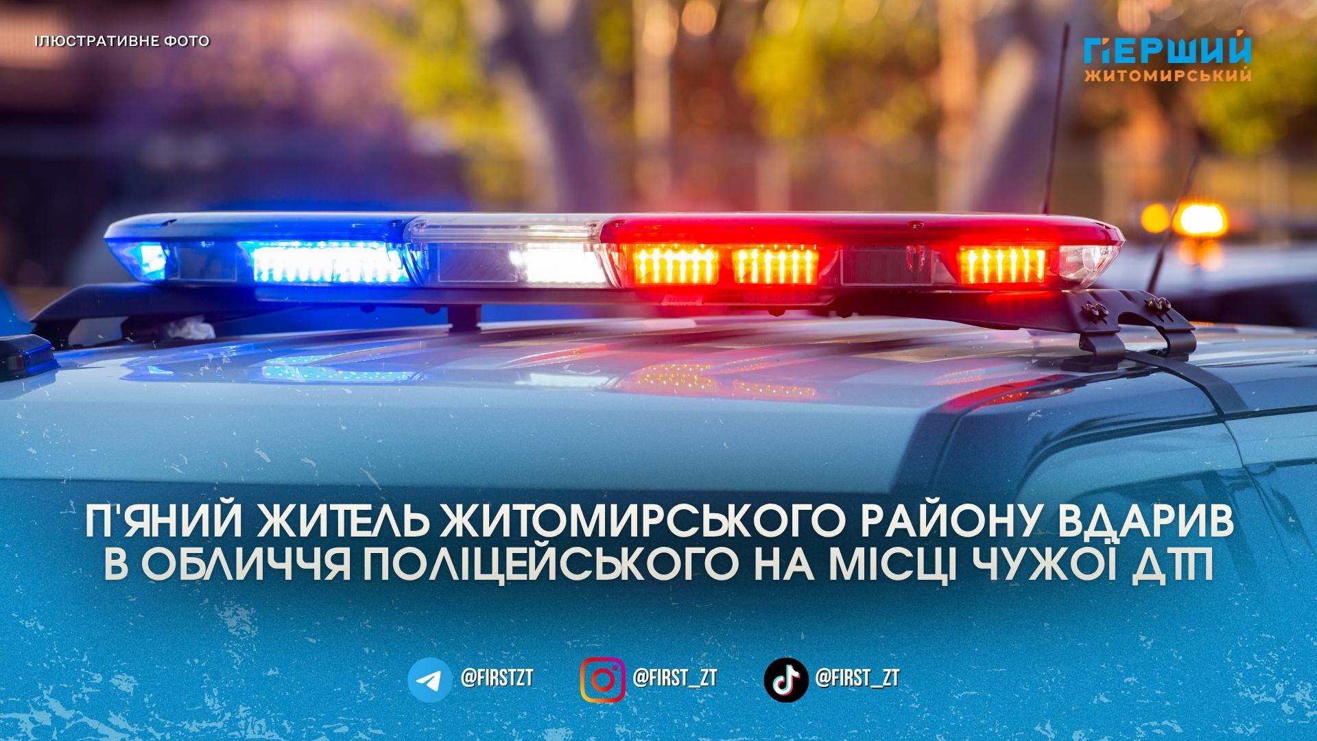 Втрутився в роботу патрульних та розпускав руки: жителю Житомирщини загрожує …