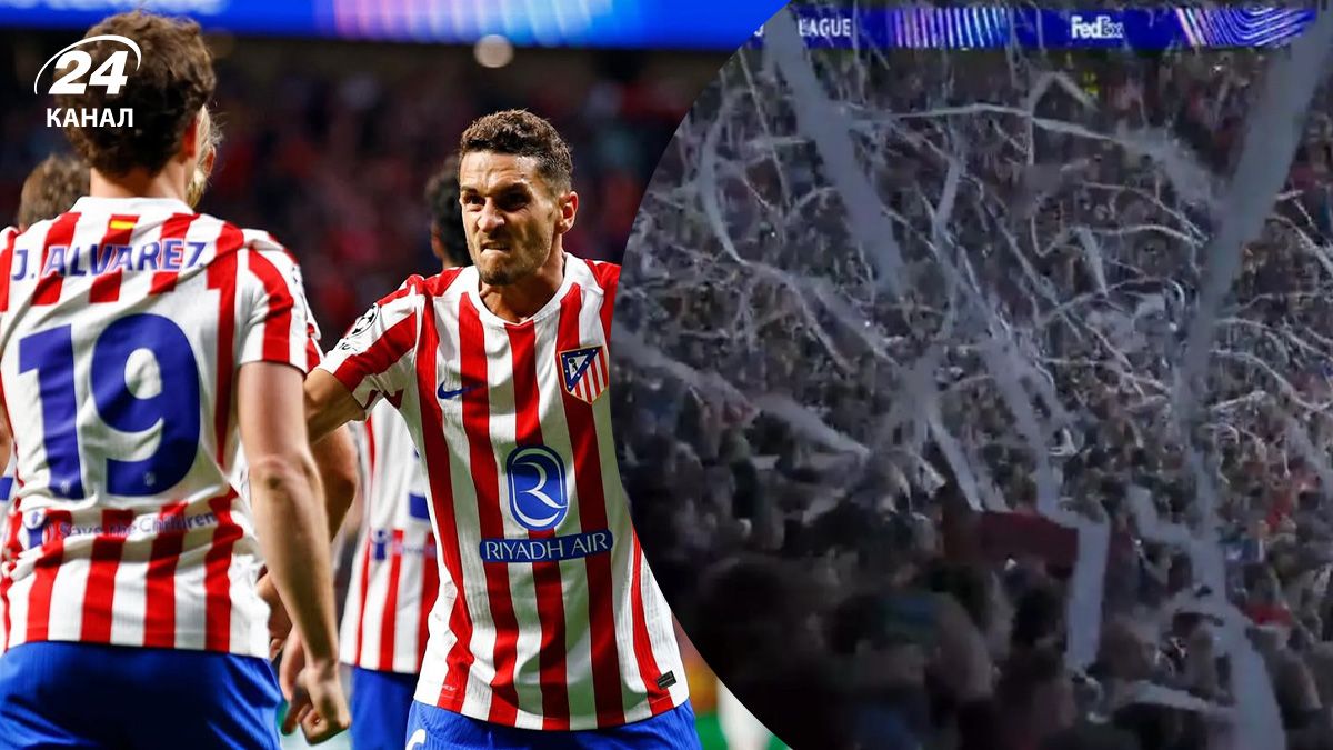 В Мадриді футбольні фанати закидали поле туалетним папером під час …