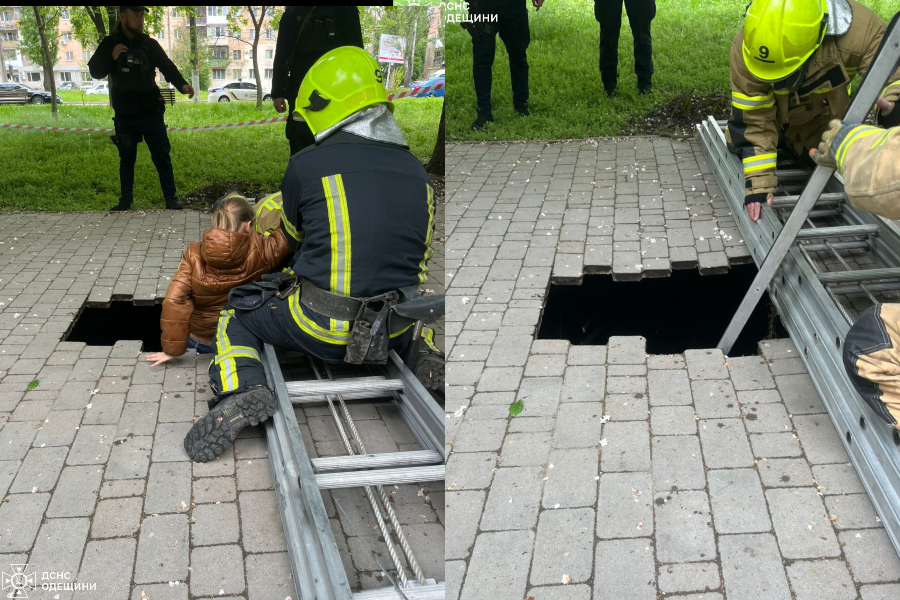 Десятирічна дівчинка провалилася під землю на Таїрова: дитину врятували рятувальники