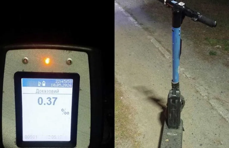 У Полтаві зупинили 18‑річного водія електросамоката в нетверезому стані