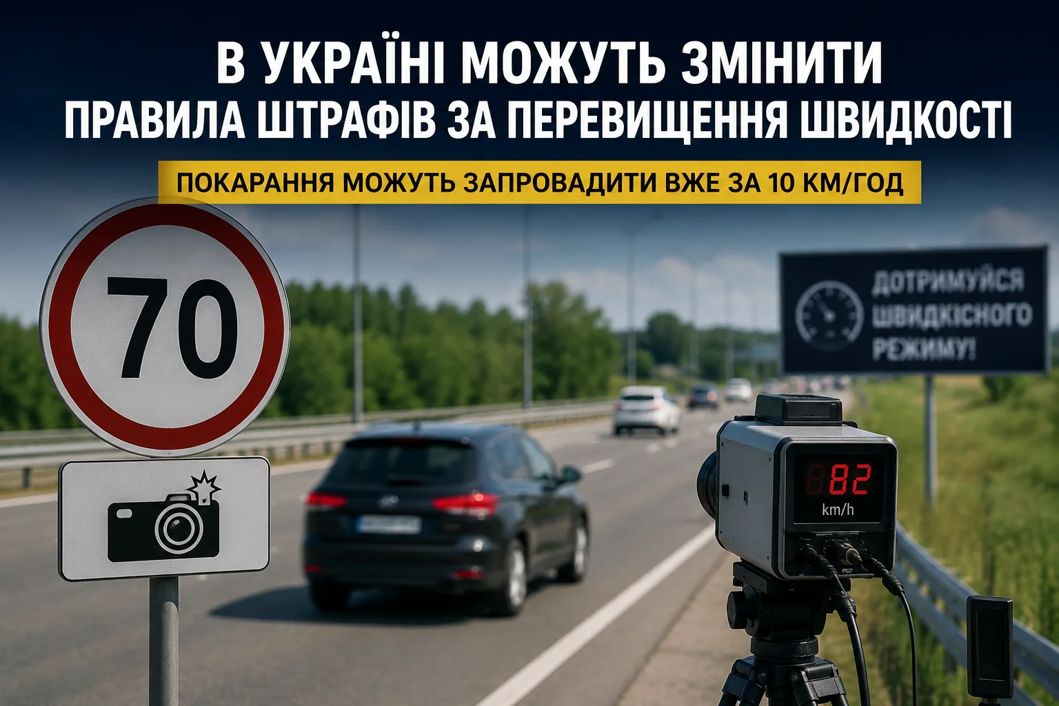 В Україні можуть змінити правила штрафів за перевищення швидкості