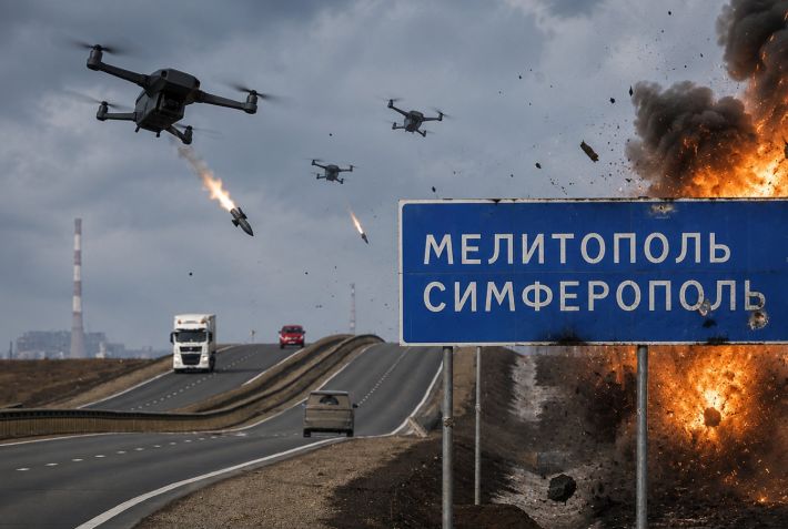 Головна артерія окупантів під ударом: трасу через Мелітополь атакують українські …