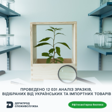 Держпродспоживслужба: за тиждень проведено 12 031 аналіз зразків від українських …