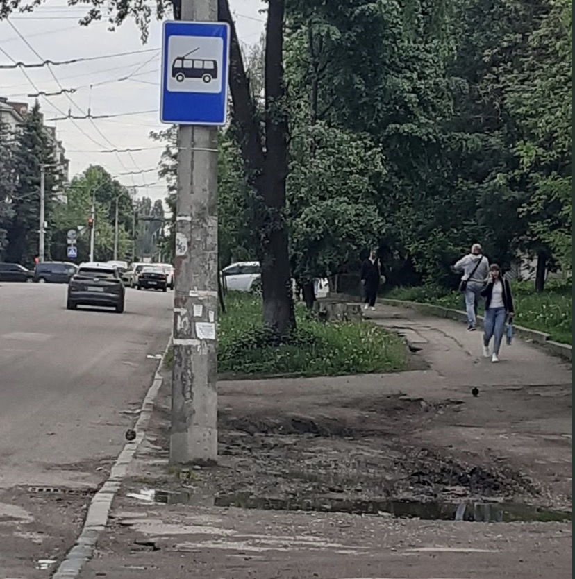 Де робити посадку? Житомиряни скаржаться на аварійний стан зупинки біля …