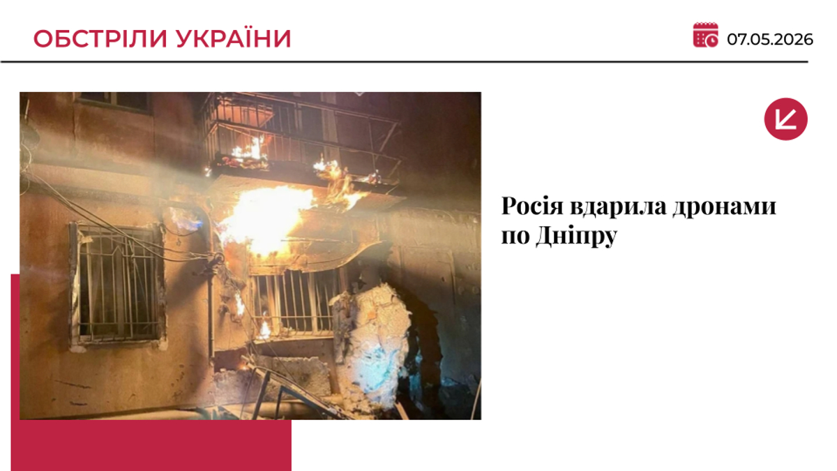 Російські дрони атакували Дніпро: постраждали вагітна жінка та чоловік