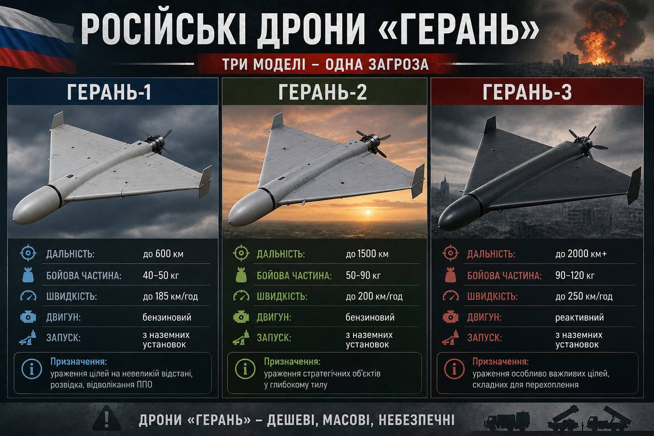 Російські дрони «Герань»: як РФ модернізує повітряний терор проти України