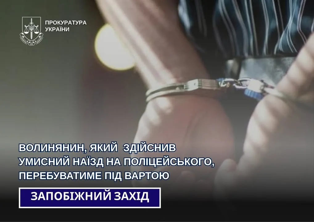 Жителя Волині заарештовано за наїзд на поліцейського