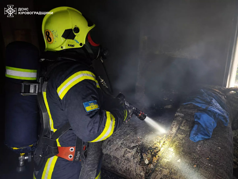Жінка загинула під час пожежі будинку на Олександрійщині