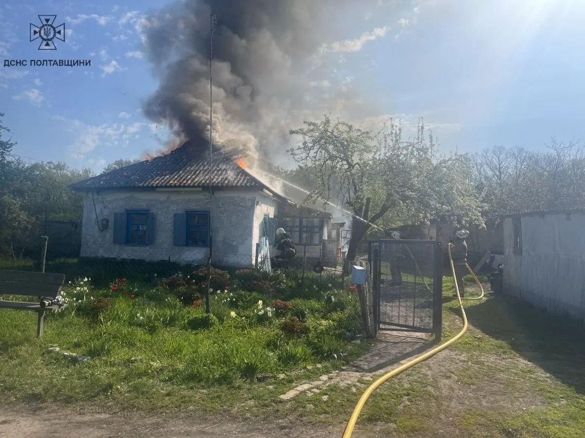 За минулу добу на Полтавщині сталося 5 пожеж: під Кременчуком …