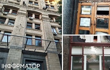 Исторический главпочтамт на Майдане поврежден после атаки РФ