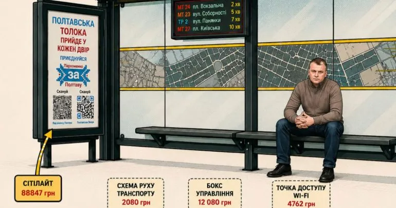 Полтавська міськрада отримала експертизу на капремонт 13 зупинок