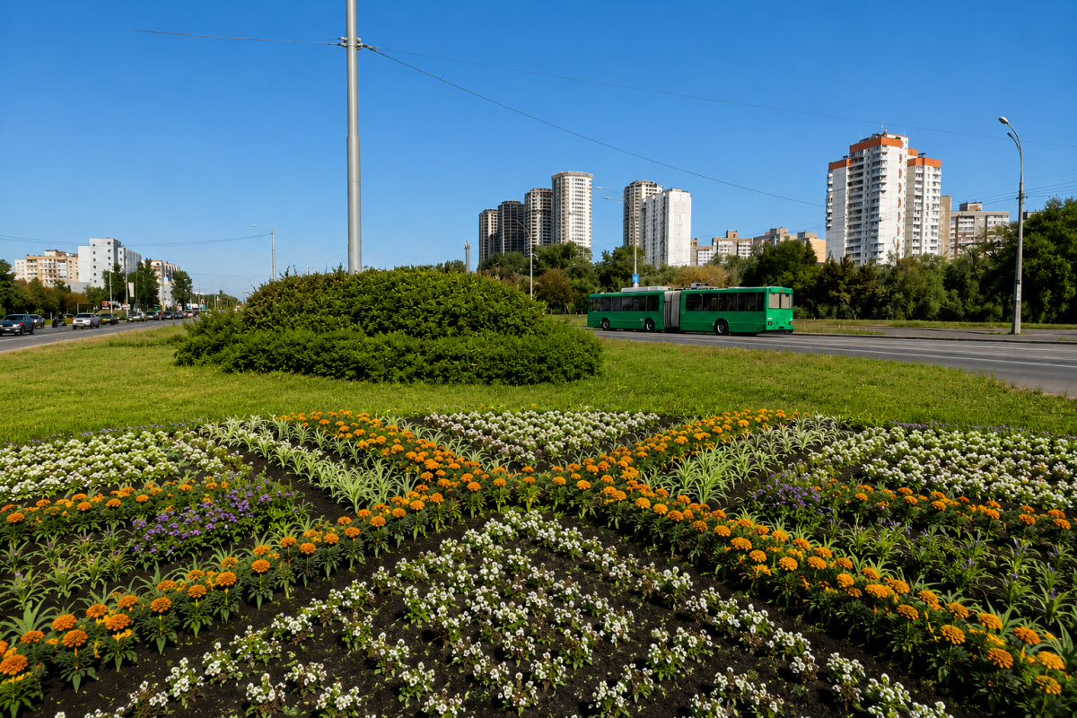 Квітковий код нації: київські комунальники висадили унікальні клумби-вишиванки