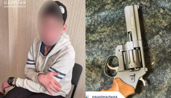 "Ковбой з револьвером": у Запоріжжі затримали чоловіка, який погрожував зброєю …