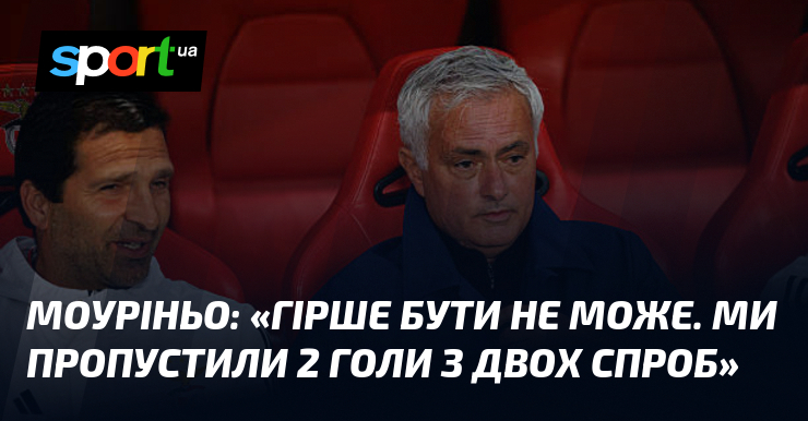 МОУРІНЬО: «Гірше бути не може. Ми пропустили 2 голи з …