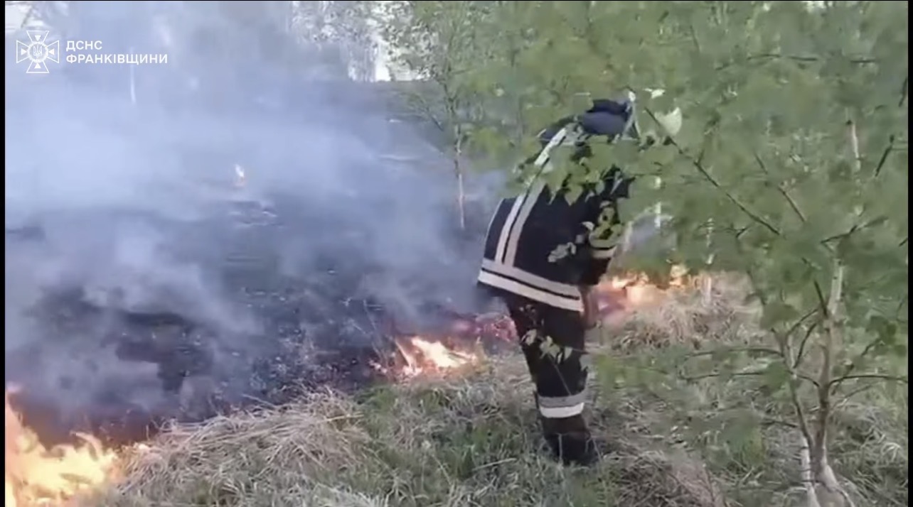 Майже 5 гектарів пожеж погасили рятувальники за добу на Франківщині