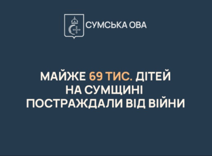Майже 69 тисяч дітей на Сумщині отримали статус постраждалих від …