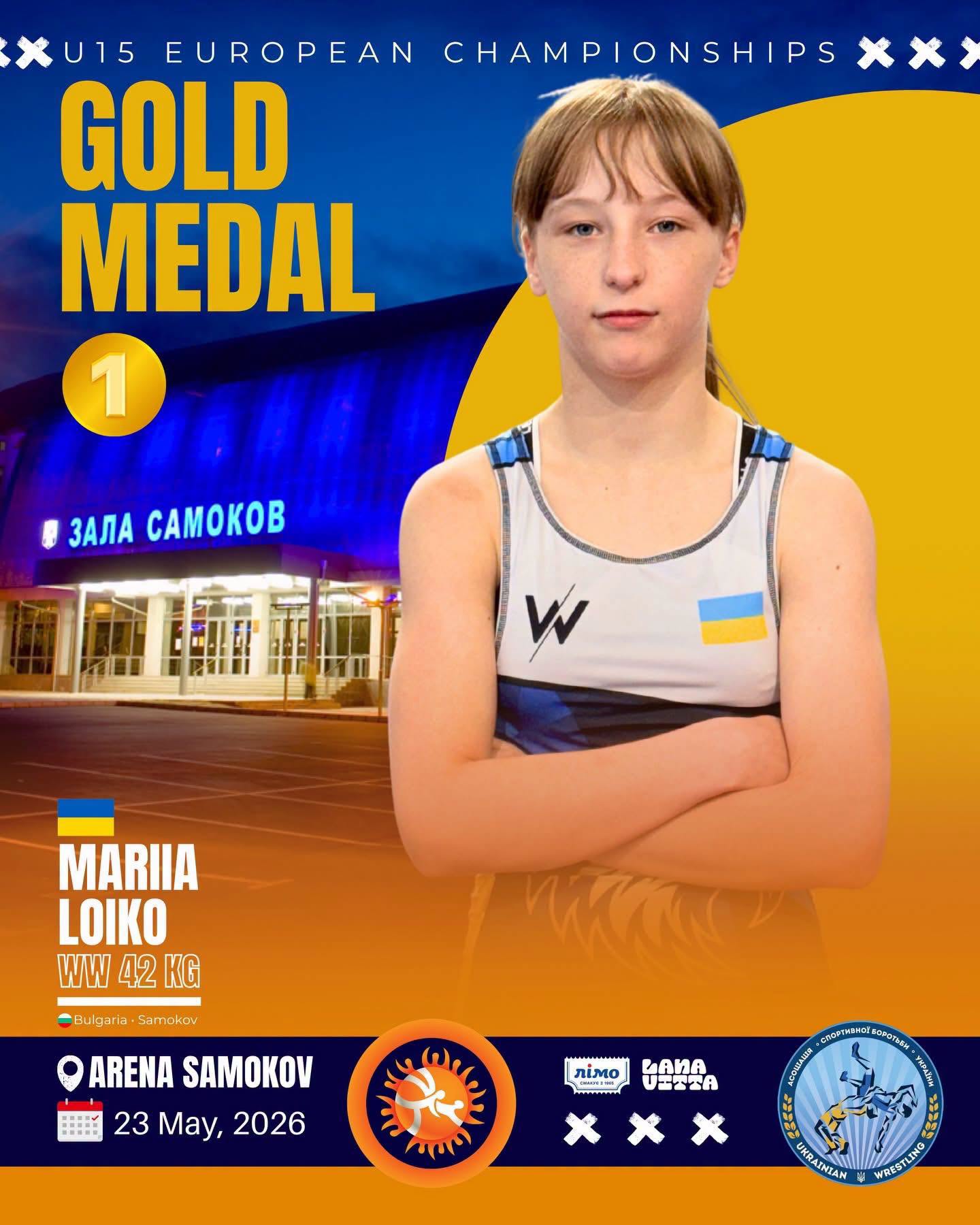 Марія Лойко з Калуша стала чемпіонкою Європи з вільної боротьби …