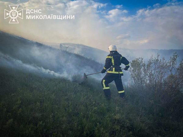 Минулої доби в Миколаївській області горіли будівлі та суха трава