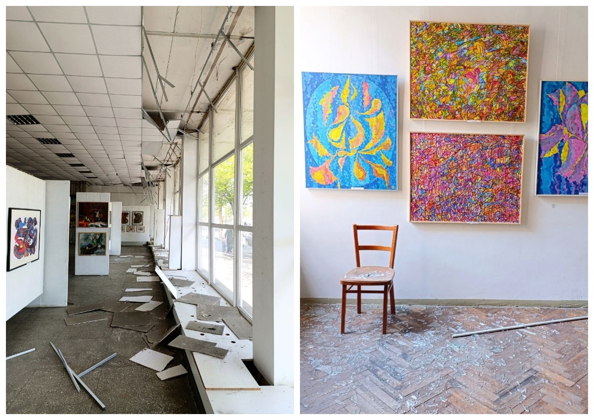 Мистецтво під ударом: ворожий дрон пошкодив виставкову залу Спілки художників …