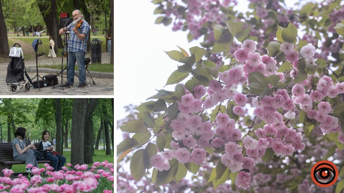 Музика, дощ та квіти: весняний фоторепортаж із парку Шевченка в …