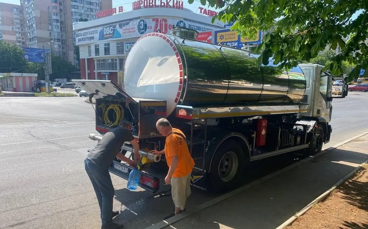 Місця підвезення води у Київському районі Одеси 12 травня