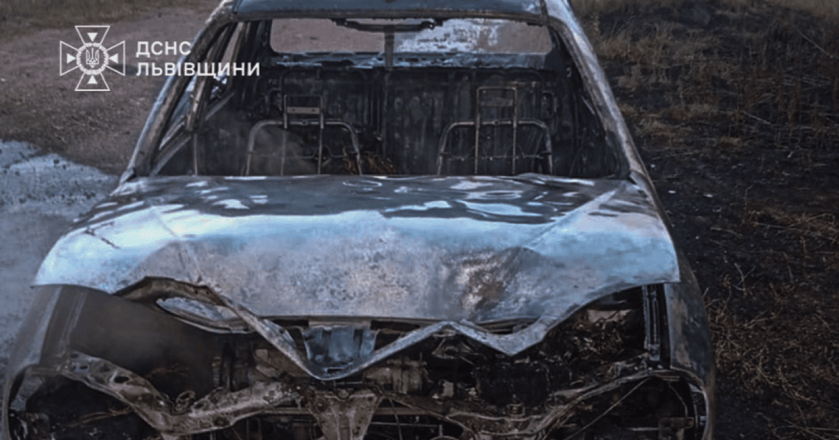 На Львівщині згорів автомобіль разом з людиною