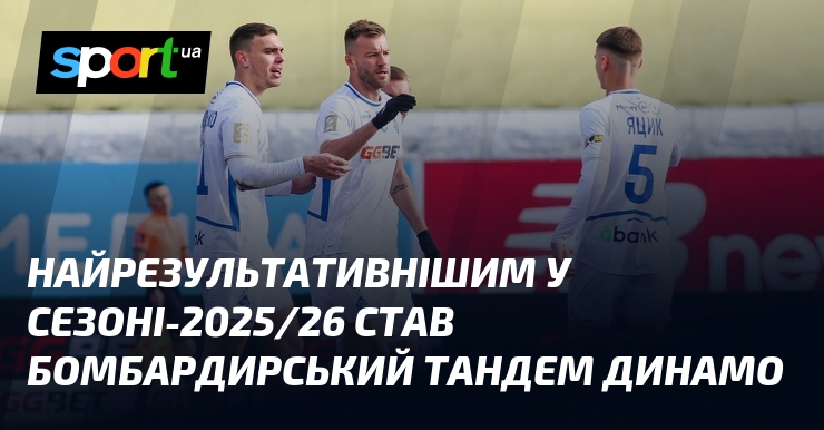 Найрезультативнішим у сезоні-2025/26 став бомбардирський тандем Динамо