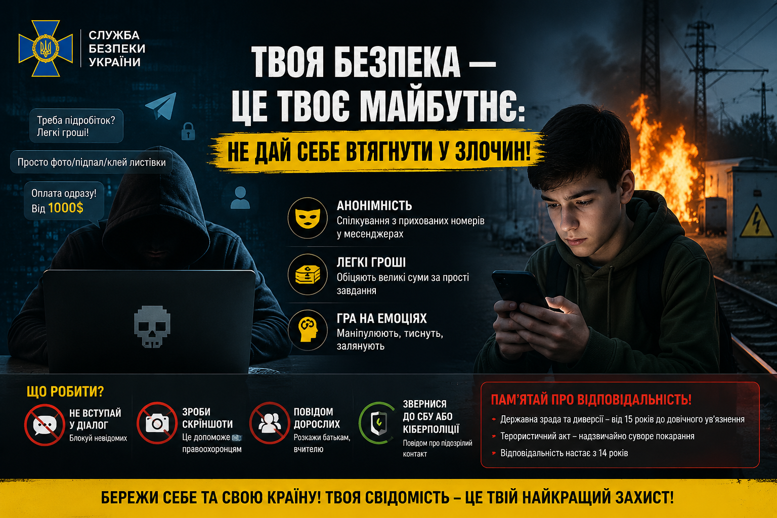 На Буковині СБУ попереджає молодь про небезпечні «легкі гроші» від …