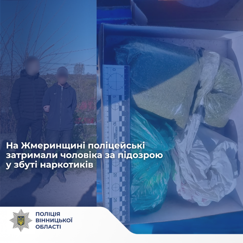На Вінниччині правоохоронці затримали наркозбувача