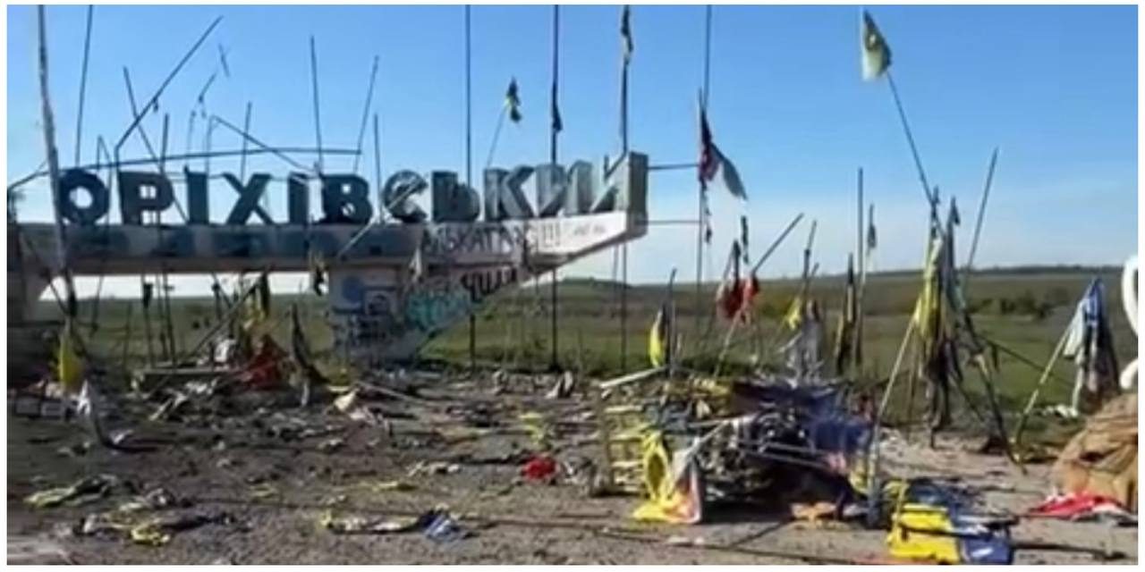 Після удару РФ на Запоріжжі відновлюють Оріхівську стелу (ФОТО, ВІДЕО)