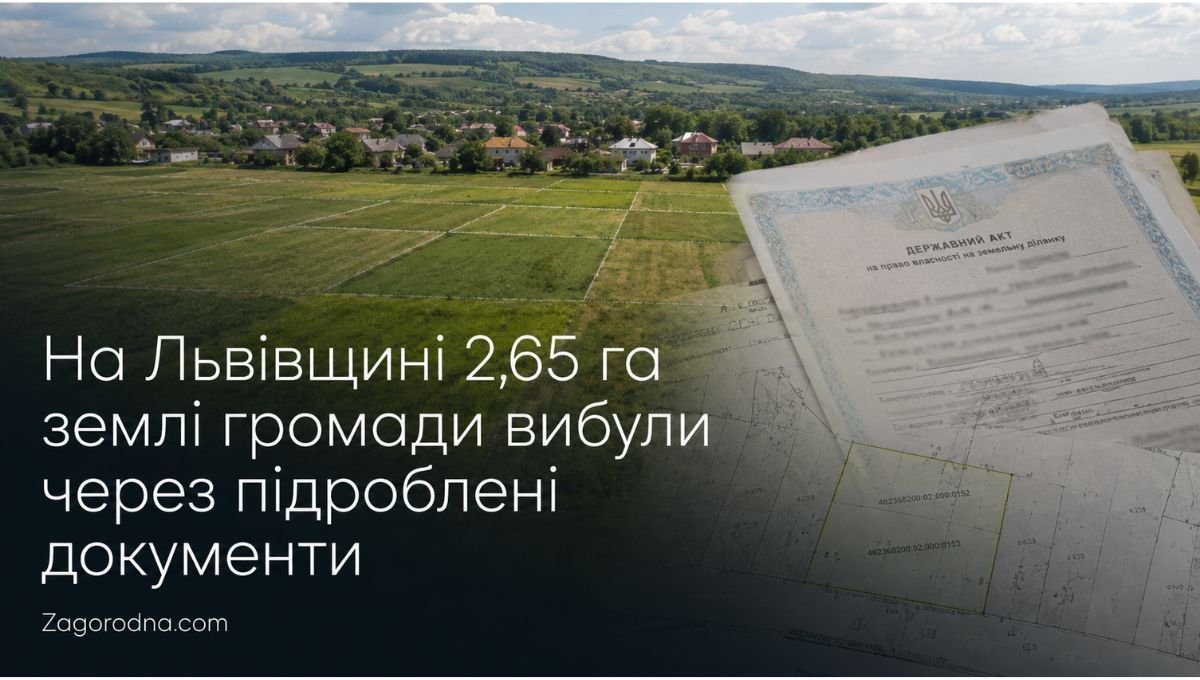 На Львівщині землю громади оформлювали через підроблені документи і продавали