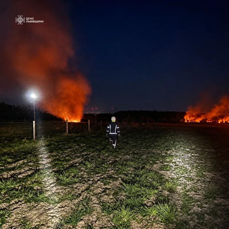На Львівщині ліквідовано 36 пожеж в екосистемах на площі понад …