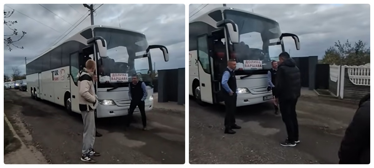 На Львівщині мешканці селища Куликів не пропускають автобус Долина-Варшава (відео)