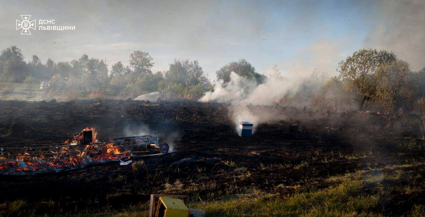 На Львівщині у пожежі згоріли 20 вуликів