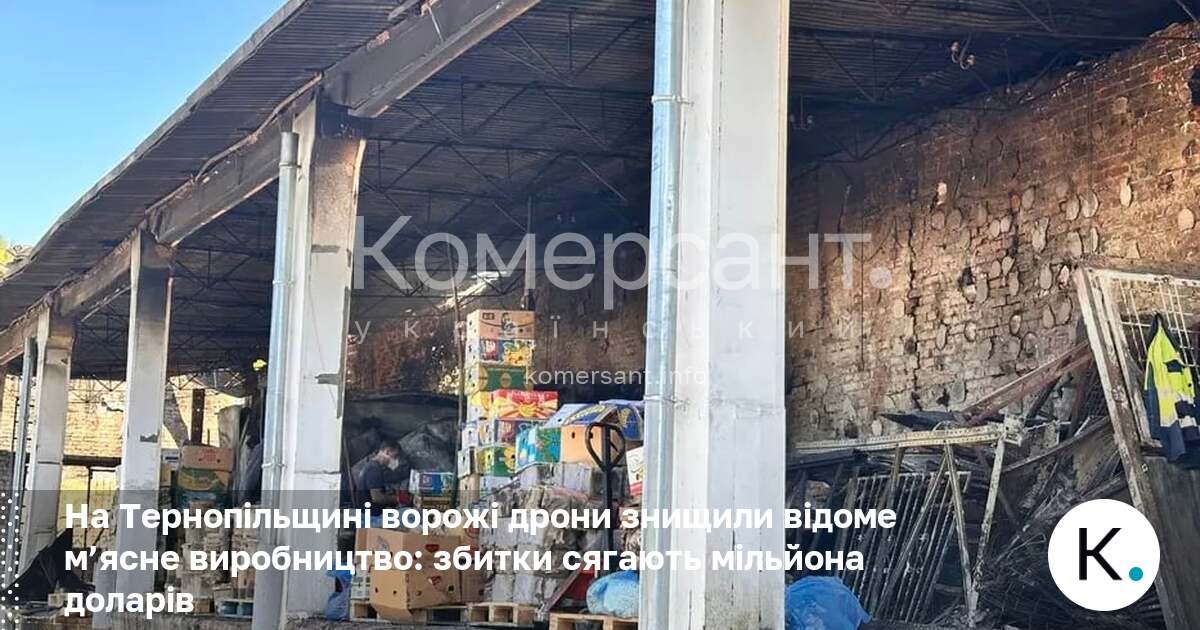 На Тернопільщині ворожі дрони знищили відоме м’ясне виробництво: збитки сягають …
