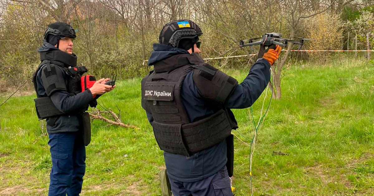 На Харківщині знищили міну за допомогою безпілотника