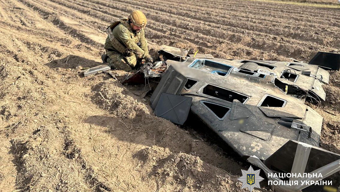 На Чернігівщині знайшли бойову частину ворожого ударного безпілотника