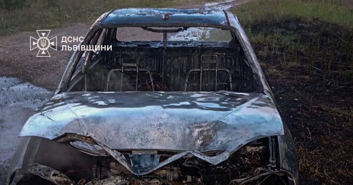 На Львівщині згорів автомобіль разом з людиною
