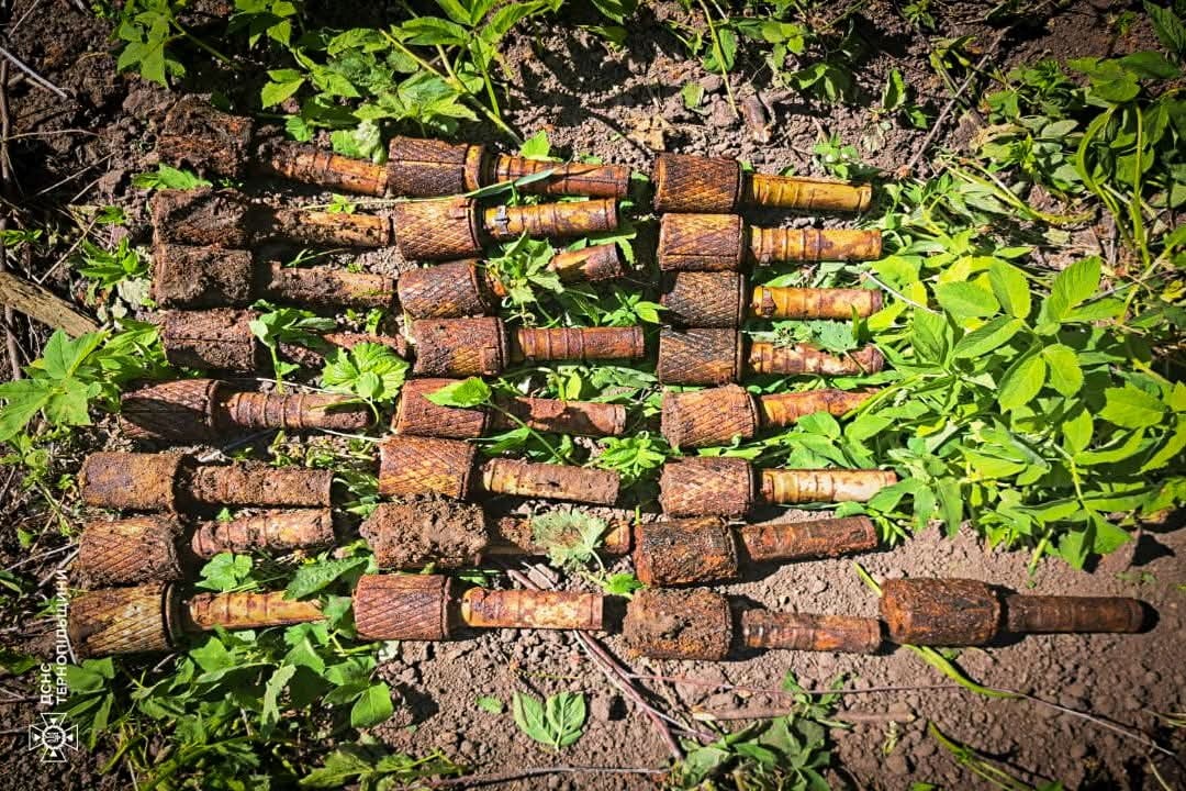 На подвір’ї жителя Збаража відкопали понад два десятки бойових гранат …