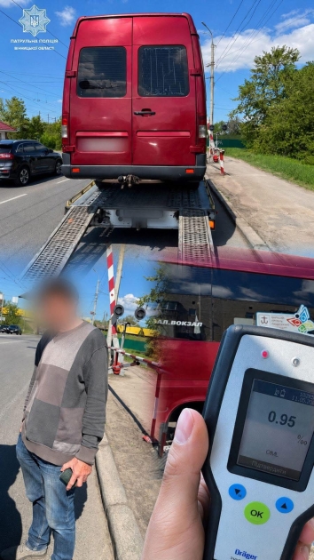Нетверезого водія маршрутки зупинили у Вінниці: перевозив пасажирів із майже …