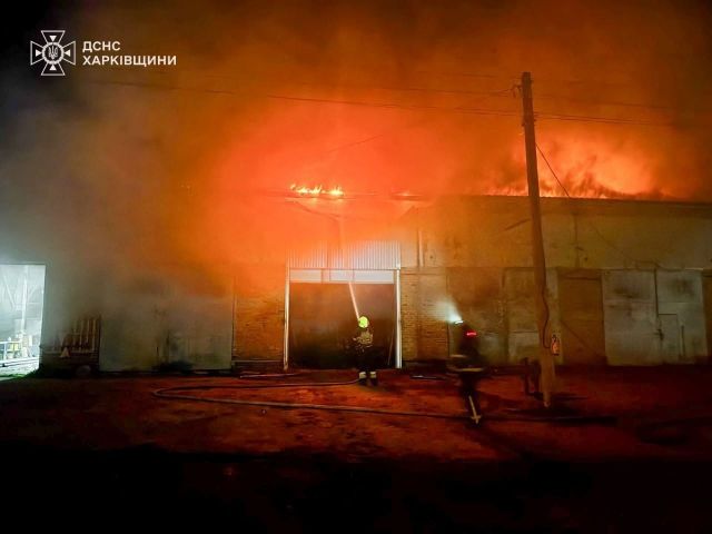 Велика пожежа сталася на агропідприємстві у Харківській області (фото)